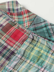 マルチパッチワークチェック半袖シャツ