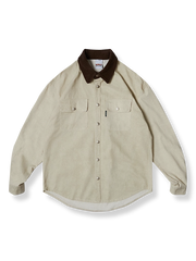 コーデュロイ襟 ウォッシュドデニムジャケット