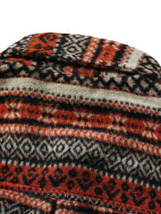 製品画像: 民族風ジャガードツイード長袖シャツの正面展示画像。独特なジャガードツイード柄と加厚デザインで、レトロな民族風スタイルを強調。ウール混紡素材で暖かさを提供。
詳細画像: ジャガードツイード柄の織り目と、ウール混紡素材の質感をアップで展示。厚手デザインが秋冬に最適な保温性を実現。