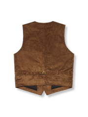 繍入りコーデュロイデニムワークベストの展示図