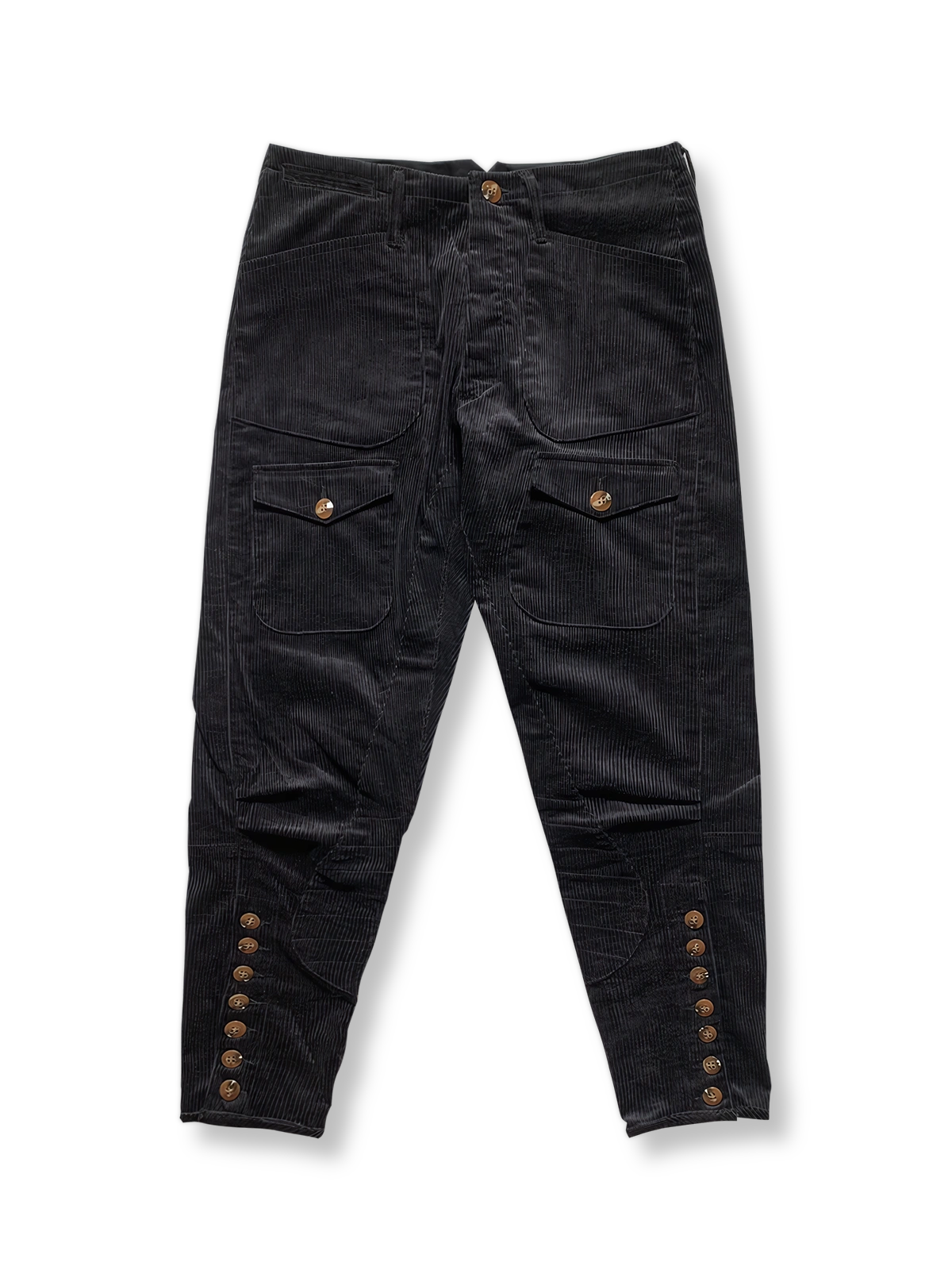 アメカジヴィンテージ コーデュロイBreechesバイカーパンツ、正面展示図