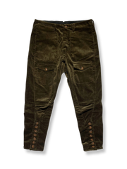 アメカジヴィンテージ コーデュロイBreechesバイカーパンツ、正面展示図