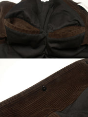 コットン刺繍とレザーパッチのディテール特写