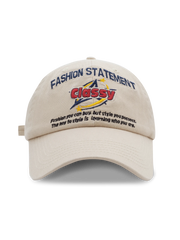 刺繍入りスローガン ベースボールキャップ