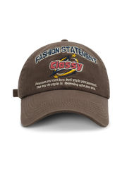 刺繍入りスローガン ベースボールキャップ