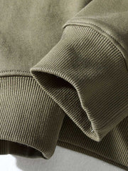 スウェットの袖口とラグランスリーブのディテール画像