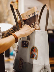 【再入荷】ヴィンテージ刺繍エンブレム トートバッグ