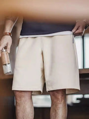 リブウエスト配色ドローコード 5分丈スウェットショーツ