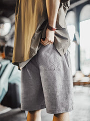 シアサッカー 3D格子 ショーツ