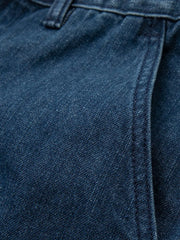 ツーポケットワイドデニムショートパンツ