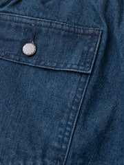 ツーポケットワイドデニムショートパンツ