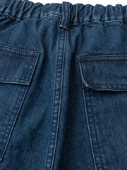 ツーポケットワイドデニムショートパンツ