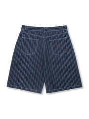 インディゴストライプデニムショーツ