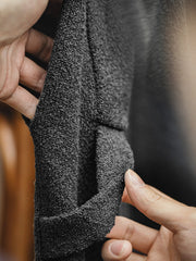 モクグレーの15番ループヤーンワイドショーツ正面