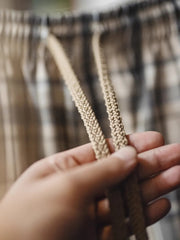 タータンチェック ドローストリングショーツ