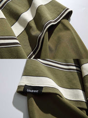 ストライプレイヤード風長袖Tシャツ