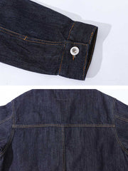 パッチワーク ポケット付きデニムジャケット