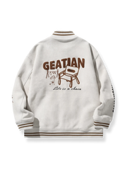 スエードベースボールジャケット