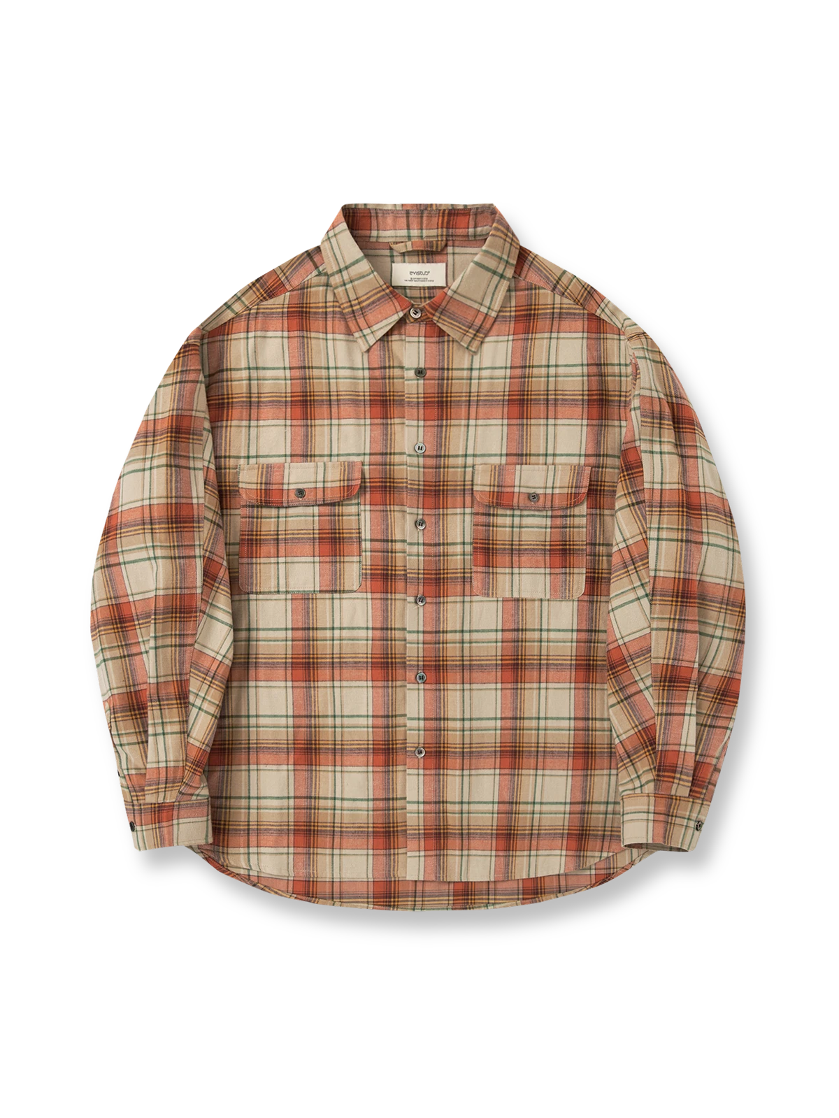 製品画像: レッドチェック柄のクラシックシャツ全体展示 - 暖かみのあるデザイン。
詳細画像: 胸ポケットとチェック柄のディテール展示 - 実用性とスタイルのバランス。