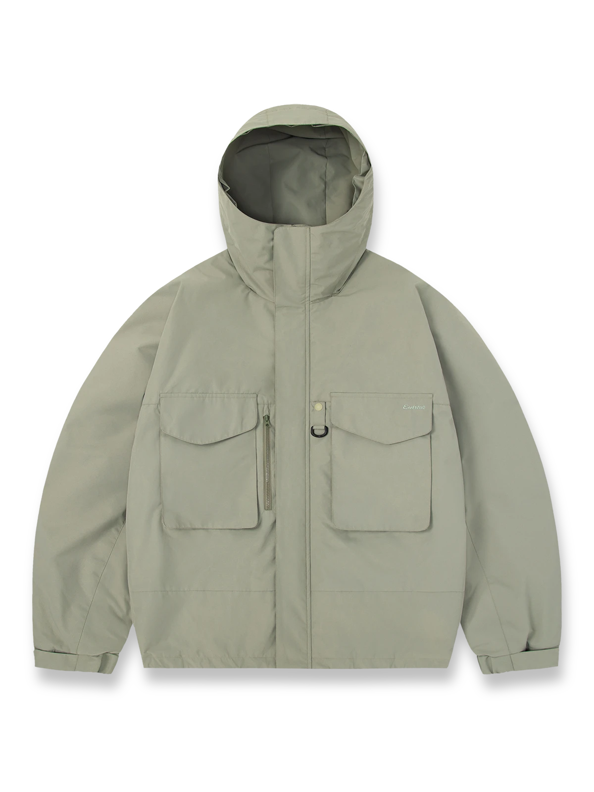 製品画像: アウトドアワークシェルジャケット全体展示 - 冬の防寒に最適な多機能シェルジャケット。
詳細画像: フロントの大きなポケットと背面ジップポケットのディテール展示 - 実用的な収納スペースが魅力。