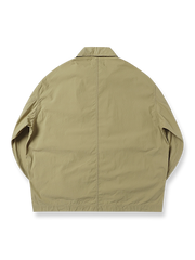 ギャバジン混紡ヴィンテージハンティングワークジャケットのフロント展示