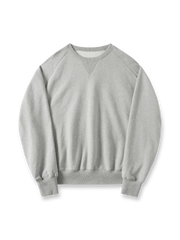 製品画像: 高密度エジプト綿 ラウンドネック スウェット全体展示。エジプト綿の高品質とシンプルなデザインが際立つ、快適で洗練されたスタイルの魅力を強調。
詳細画像: 3本針5本糸オーバーロック工法の縫製ディテール特写。高い耐久性を持ち、細部にまでこだわった高級感のある仕上がりを強調。