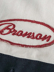 刺繍パッチ付きガソリンスタンドワークシャツ