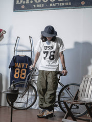 海軍88番号 アメリカンフットボール コットンTシャツ