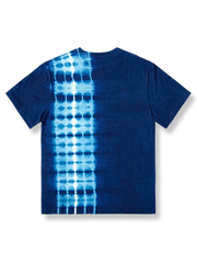 ハンドメイド藍染めタイダイ綿質Tシャツ