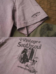 ヴィンテージプリント 植物染Tシャツ