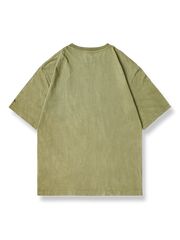 ヴィンテージプリント 植物染Tシャツ