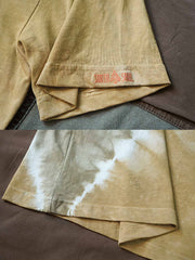 Tシャツのアシンメトリーツートンタイダイのディテール