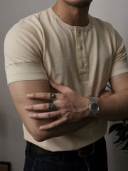 ヘンリーネックTシャツ