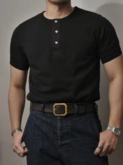 ヘンリーネックTシャツ