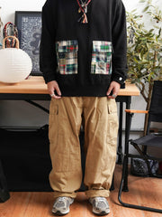 ペイズリーパッチワークヒャクヤ布インディゴ染バンダナ