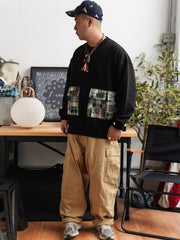 ペイズリーパッチワークヒャクヤ布インディゴ染バンダナ