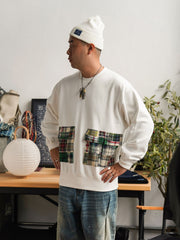 ペイズリーパッチワークヒャクヤ布インディゴ染バンダナ