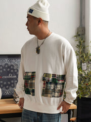 ペイズリーパッチワークヒャクヤ布インディゴ染バンダナ