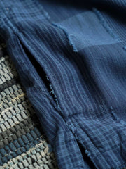 ヒャクヤブパッチワークデザイン半袖チェックシャツ