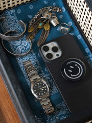 ヴィンテージカラーブロックペイズリー長方形スカーフ詳細図