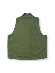 【初春感謝セール】アーミーグリーン マルチポケットワークベスト