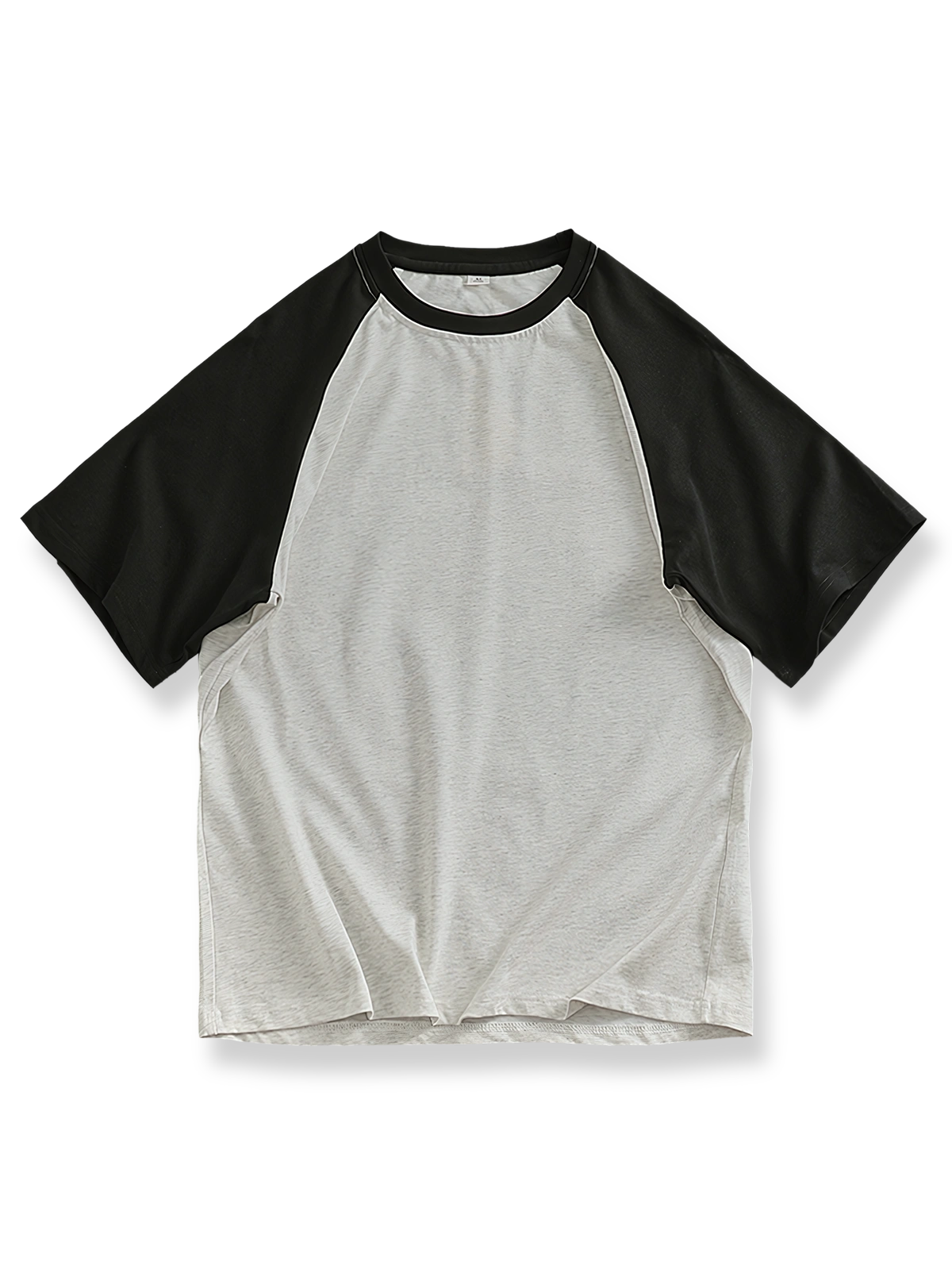 ゆったりラグランスリーブ配色Tシャツ全体図