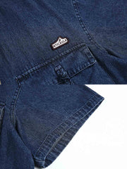 多ポケット デニム はんてん風 半袖ジャケット