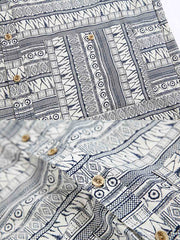 民族風模様半袖シャツ