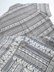 民族風模様半袖シャツ