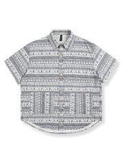 民族風模様半袖シャツ