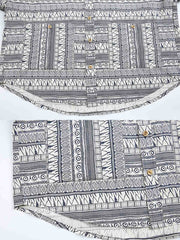 民族風模様半袖シャツ