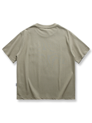 300g 刺繍入りピュアコットンTシャツ