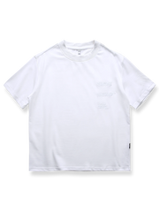 300g 刺繍入りピュアコットンTシャツ