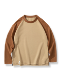 4色展開 4カラーブロック長袖Tシャツ